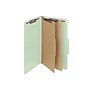 Smead Pressboard Classification Folders with SafeSHIELD Fasteners, Legal Size, 2 Dividers, Gray/Green, 10/Box (19076)~#|#~sp42804429_sc7