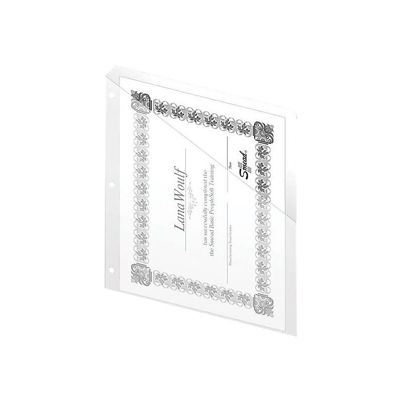 Staples 2-Pocket Presentation Folders, Clear, 5/Pack (36051) image 1