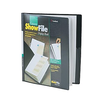 Cardinal Custom ShowFile Presentation Book, Letter Size, 12-Pockets, Black (CRD 50132CB)