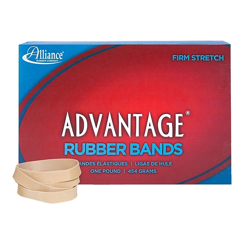 Alliance Rubber Advantage Multi-Purpose #84 Rubber Bands, 3.5" x 0.5", Natural Crepe, 150/Pack (26845) image 1