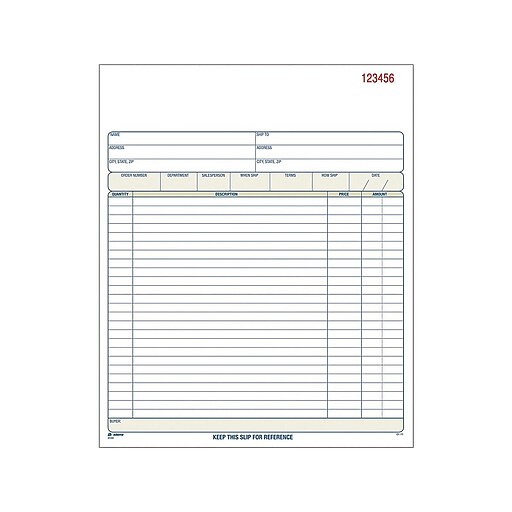 Adams 3Part Carbonless Sales Orders, 10.69"L x 8.38"W, 50 Sets/Book