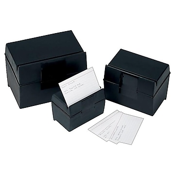 Oxford Index Card File Box, Black, 300 Card Capacity (OXF 01351)