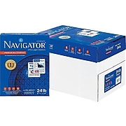 Navigator Premium 8.5" x 11" Multipurpose Paper, 24 lbs., 99 Brightness, 500/Ream, 10 Reams/Carton (NMP1124)