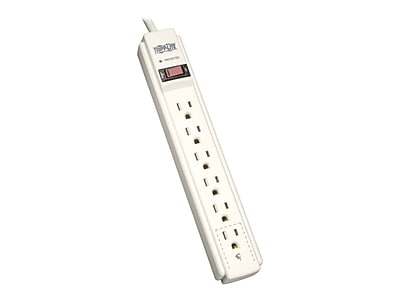 Tripp Lite Protect It! 6-Outlet Surge Protector, 4′ Cord, Light Gray (TRPTLP604) Sansujyuku sansujyuku.com