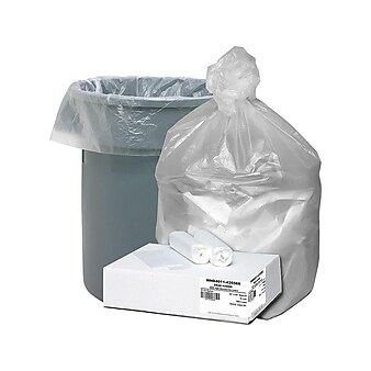 55-60 Gallon Clear Trash Bags, (50 Bags W/Ties) Large Clear Plastic  Recycling Ga