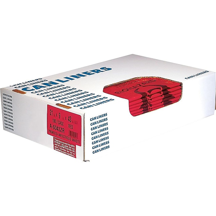 Heritage Healthcare 40-45 Gallon Printed Bags/Liners, High Density