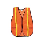 River City MCR Safety Hook & Loop Safety Vests, Non-ANSI, One Size, Orange (V211R)