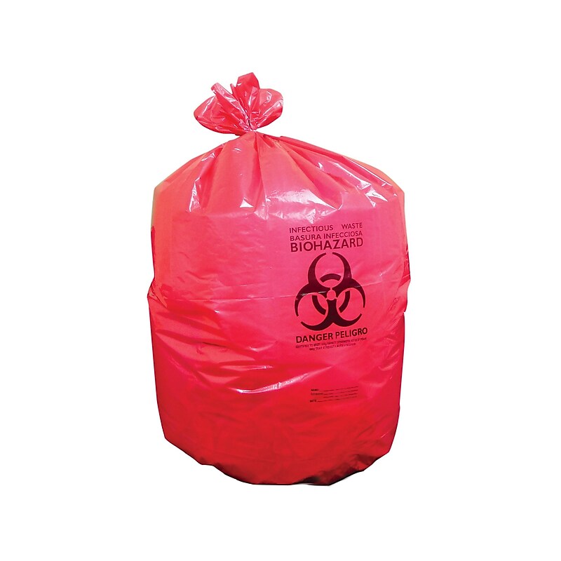 Heritage 44 Gal. Biohazard Liners, Red, 50"L x 37"W, 75/Carton (A7450ZR) image 1