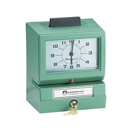Acroprint Model 125 Punch Card Time Clock System, Green (011070400