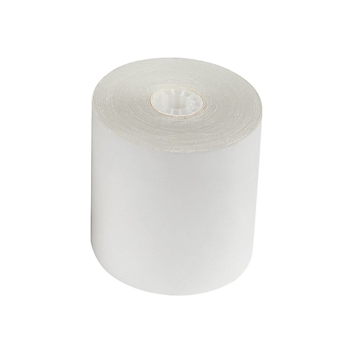 Staples Carbonless Paper Roll, 2Ply, 3" x 100', White, 1 Roll (18300