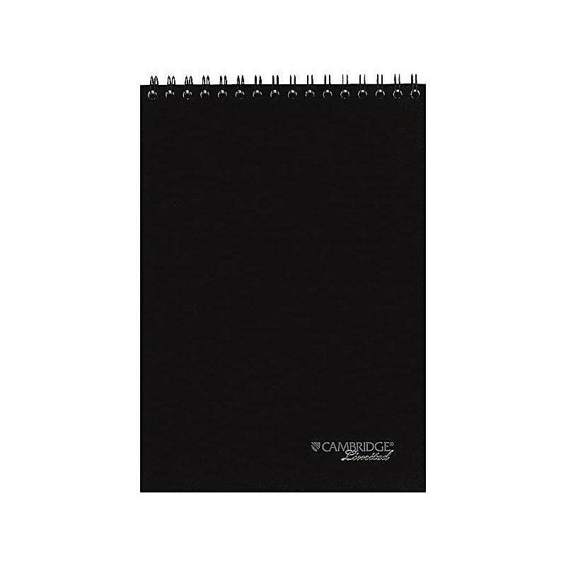 Cambridge Limited Notepad, 8.5" x 11", Wide Ruled, Black, 96 Sheets/Pad (06090) image 1