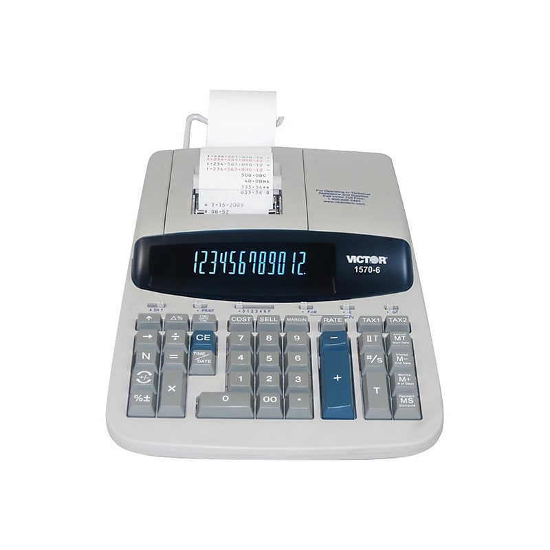 Victor 1570-6 14-Digit Desktop Calculator, Light Gray image 1