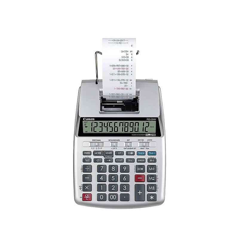 Canon (2279C001) 12-Digit Desktop Calculator, Gray/Black image 1