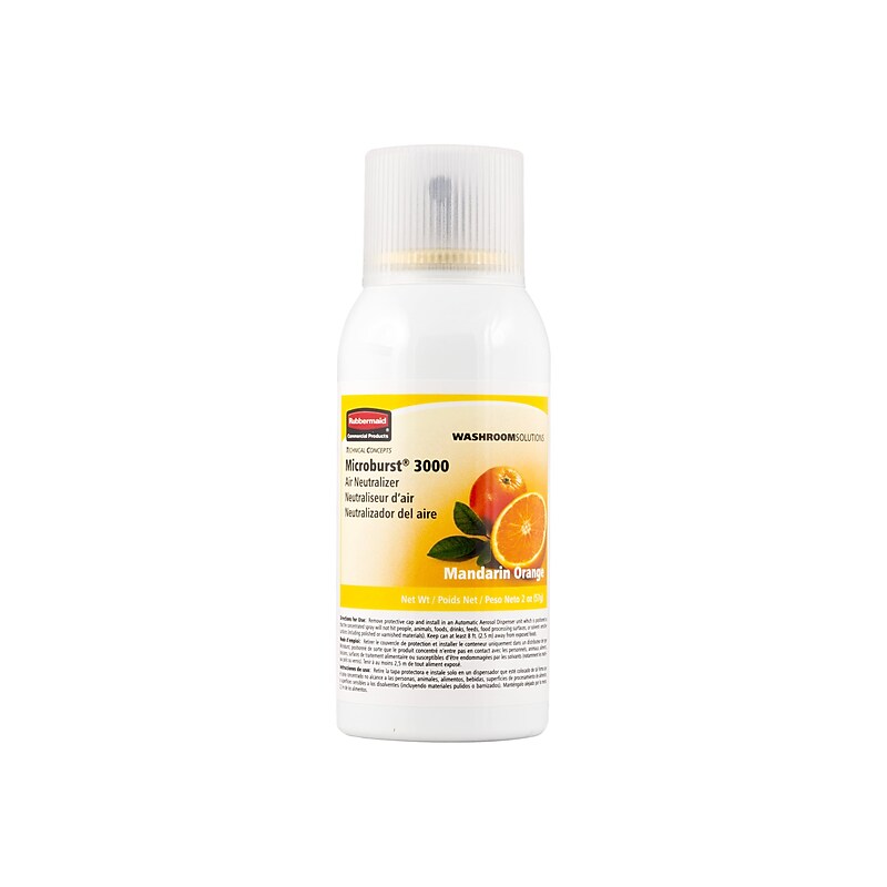 Rubbermaid Microburst 3000 Aerosol Refill, Mandarin Orange, 12/Carton (TEC 402408) image 1