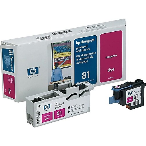 HP 81 DesignJet Printhead and Printhead Cleaner, Magenta (C4952A) Staples