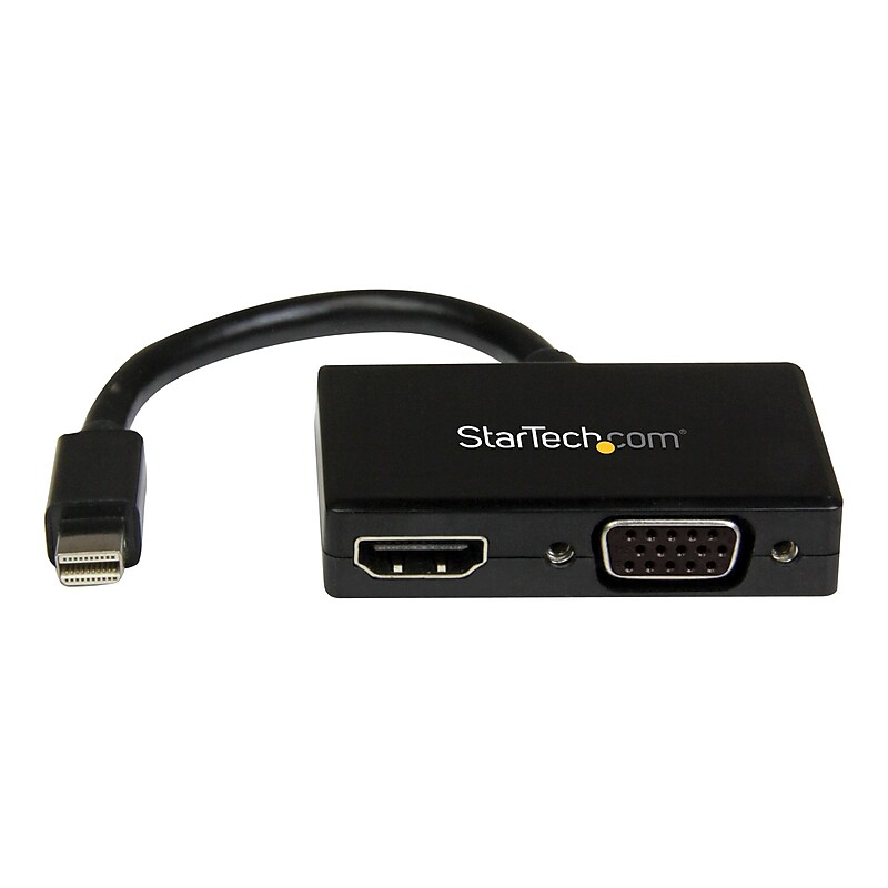 StarTech Mini DisplayPort to HDMI or VGA DisplayPort Adapter, Male to Female (MDP2HDVGA) image 1