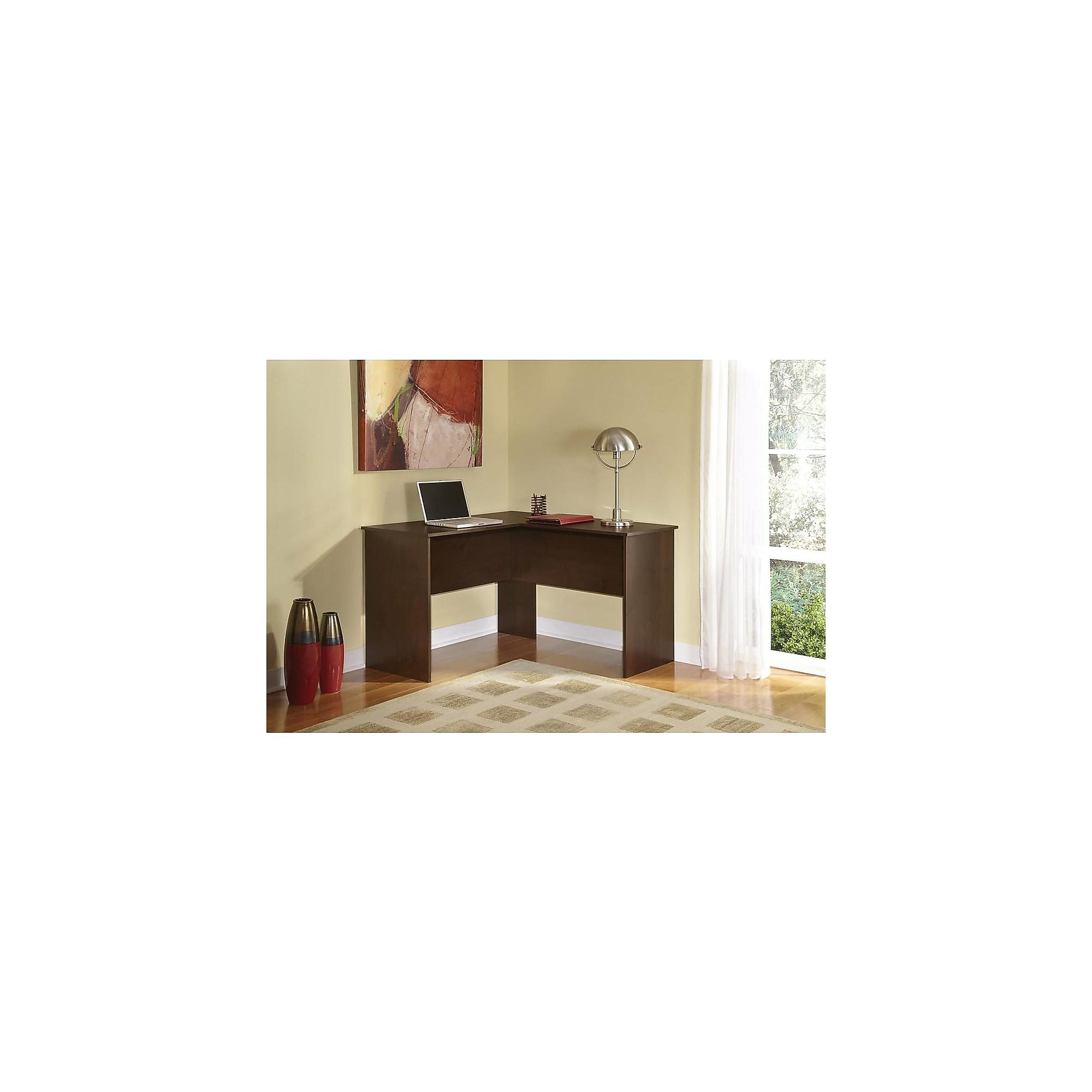 Easy 2 Go 48″ W L-Shaped Computer Desk, Resort Cherry (952543-CC) Sansujyuku sansujyuku.com