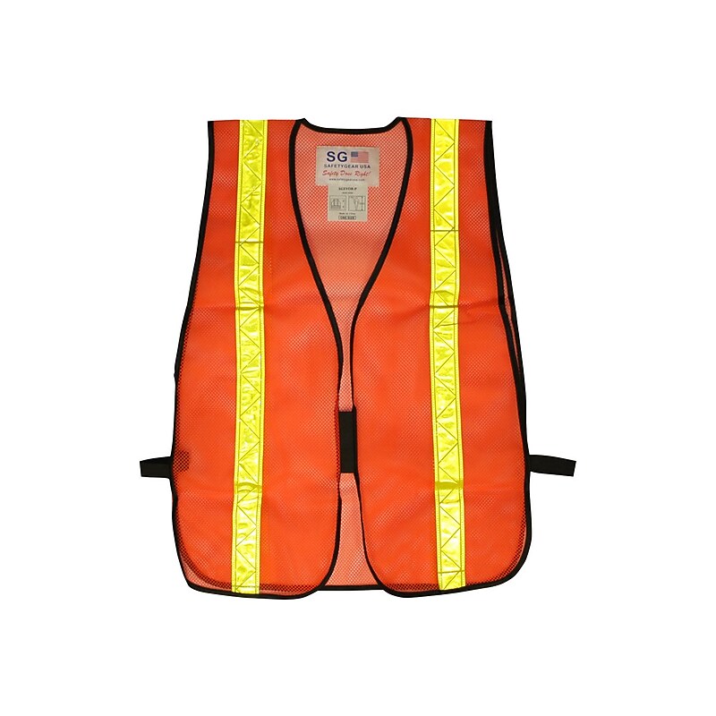 PIP High Visibility Sleeveless Safety Vest, Hi-Vis Orange, One Size (300-EVOR-POR) image 1