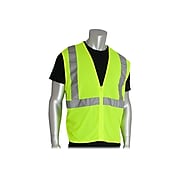 PIP Zipper Safety Vest, ANSI Type R Class 2, X-Large, Hi-Vis Lime Yellow (302-MVGZ-LY/XL)