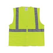 PIP Zipper Safety Vest, ANSI Type R Class 2, X-Large, Hi-Vis Lime Yellow (302-0702Z-LY/XL)