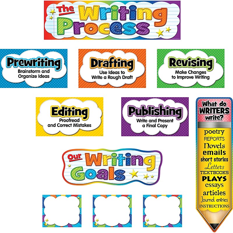 Teacher Created Resources The Writing Process Mini Bulletin Board Set (TCR5183) image 1