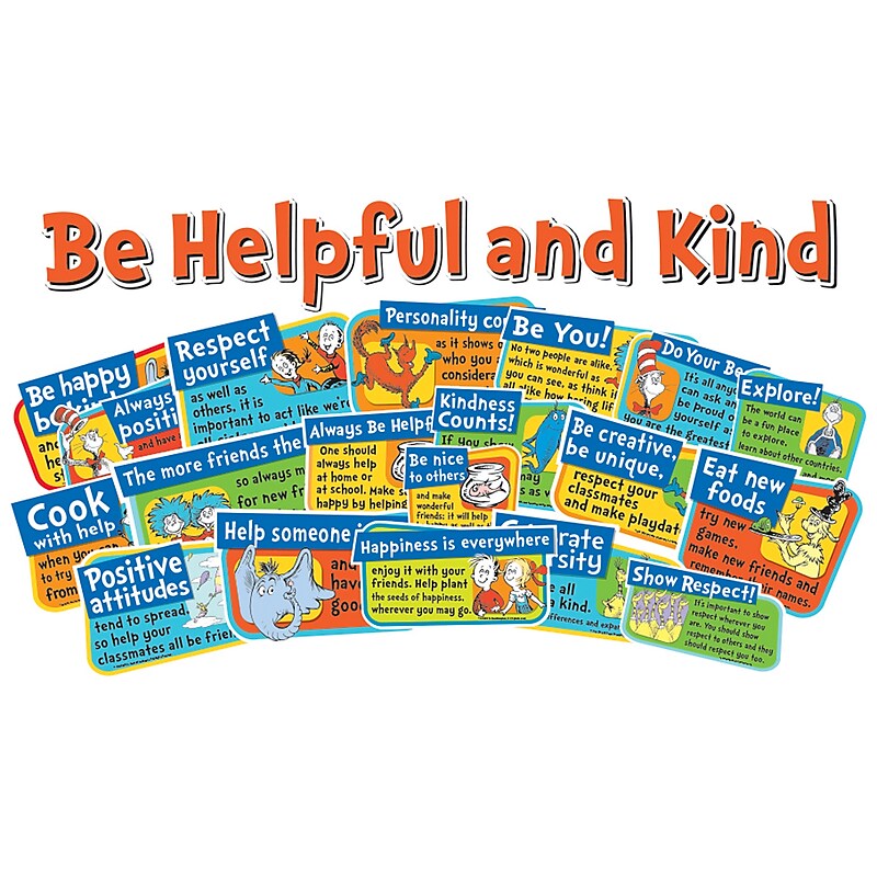 Eureka Dr. Seuss™ Be Kind and Helpful Bulletin Board Set, 23 pieces (EU-847040) image 1