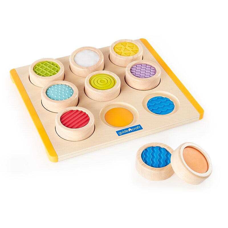 Guidecraft Colorful Tactile Search and Match, Soft Textures Sensory Memory Game for Toddlers (GD-5077) image 1