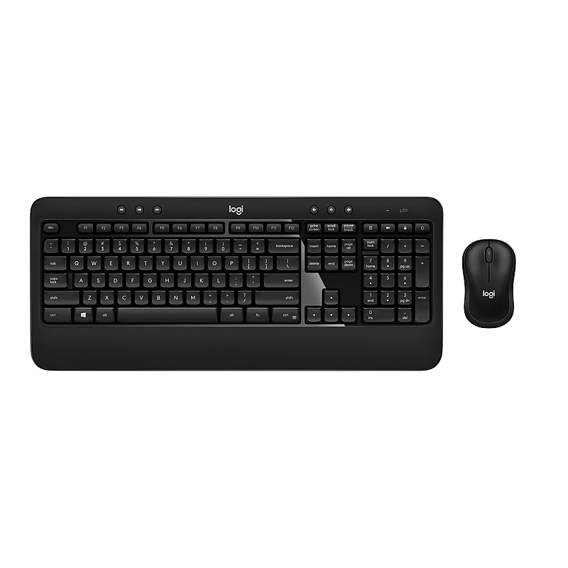 Logitech Advanced Wireless Combo Keyboard and Mouse, Black (920-008701) image 1