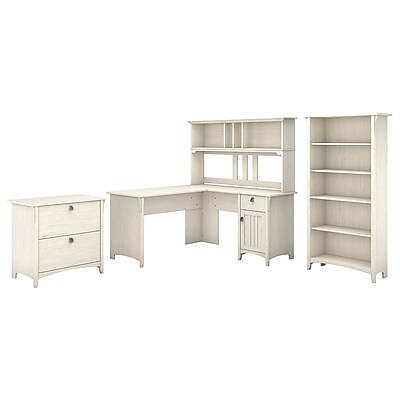 Fairview 60W L Shaped Desk With Drawers And Cabinet By Bush Furniture - On Sale - Bed Bath & Beyond - 31451729