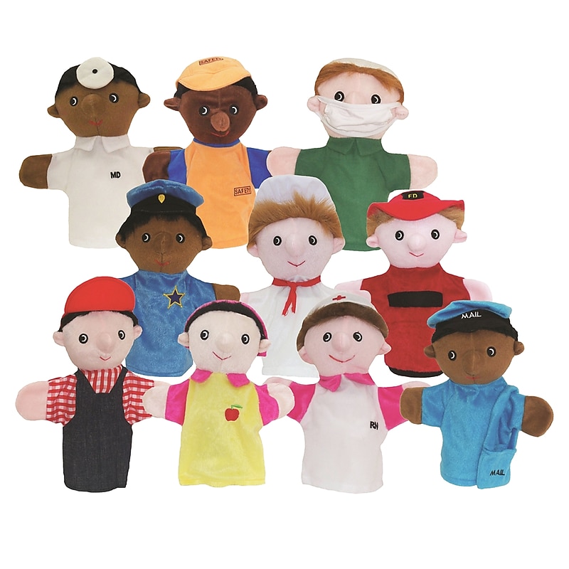 Get Ready Kids Community Helper Puppets, Set of 10 (MTB469) image 1