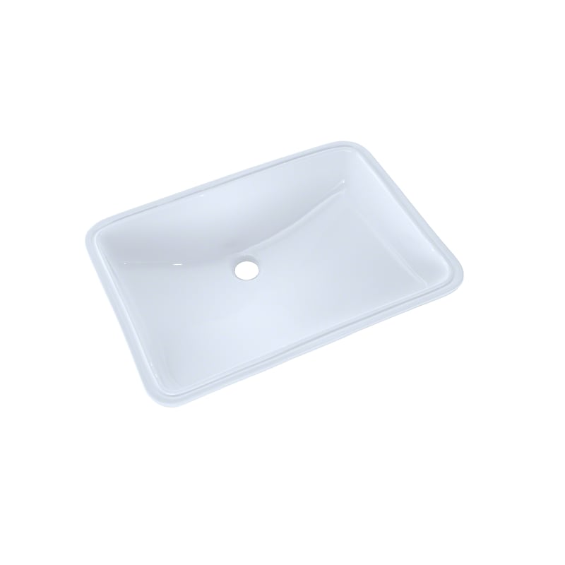Toto Large Rectangular Undermount Bathroom Sink with CeFiONtect™, Cotton White (LT540G#01) image 1