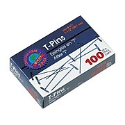 Advantus T Pins, Silver, 1.5", 100/Box (87T)