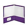 Oxford Twin Laminated Folders, Metallic Purple, 25/Box (OXF 5049526)~#|#~sp43801571_sc7