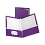 Oxford Twin Laminated Folders, Metallic Purple, 25/Box (OXF 5049526)~#|#~sp43801572_sc7