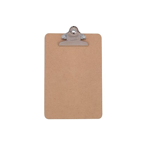 Staples Hardboard Clipboard, Memo Size, Brown (44293) at Staples