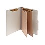 ACCO Pressboard Classification Folders, Letter Size, 2 Dividers, Mist Gray, 10/Box (A7015056)~#|#~sp43801636_sc7