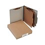 ACCO Pressboard Classification Folders, Letter Size, 2 Dividers, Mist Gray, 10/Box (A7015056)~#|#~sp43801641_sc7