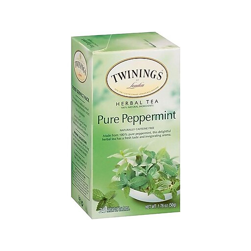 Twinings Pure Peppermint Herbal Tea Bags, 25/BX at Staples