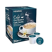 Cafe Escapes Café Vanilla Coffee, Keurig K-Cup Pods, 24/Box (6812)