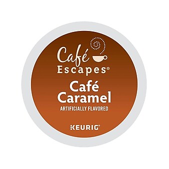 Cafe Escapes Caramel Coffee Keurig® K-Cup® Pods, Light Roast, 24/Box (GMT6813)