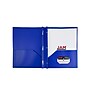 JAM Paper POP 2-Pocket Plastic Folders with Fastener, Deep Blue, 96/Carton (313525335)~#|#~sp43802267_sc7