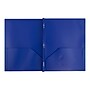 JAM Paper POP 2-Pocket Plastic Folders with Fastener, Deep Blue, 96/Carton (313525335)~#|#~sp43802270_sc7