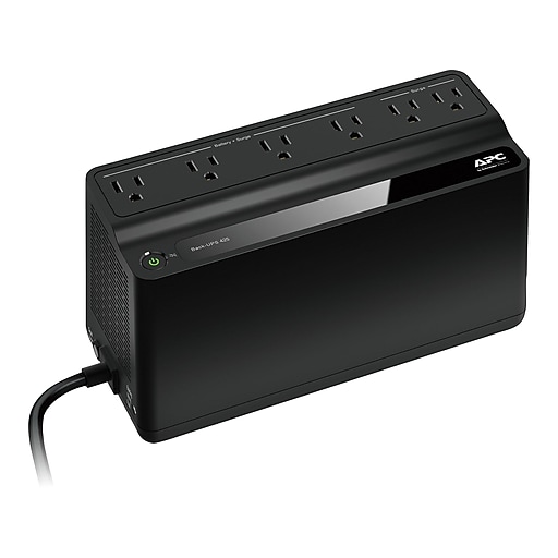 APC BackUPS 425VA Backup and Surge Protector, 6Outlets, Black (BE425M