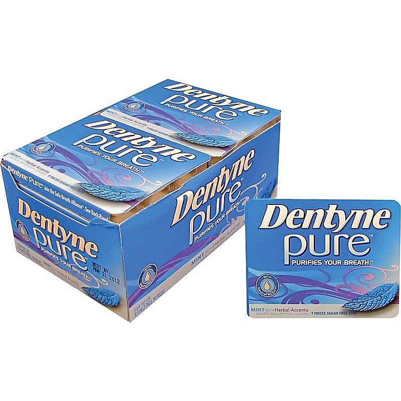Dentyne Pure Sugar Free Mint With Herbal Accents Gum, 10 Packs/Box (VAM05102) image 1