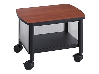 Safco Impromptu Metal Mobile Printer Stand with Lockable Wheels, Black/Cherry (1862BL) Sansujyuku sansujyuku.com