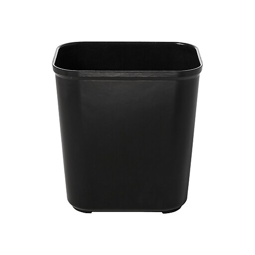 Rubbermaid Fire Resistant Indoor Trash Can w/ No Lid, Black, 7 Gal