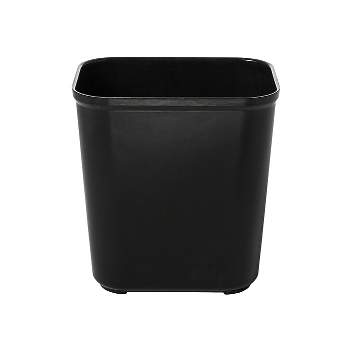Rubbermaid Fire Resistant Indoor Trash Can w/ No Lid, Black, 7 Gal
