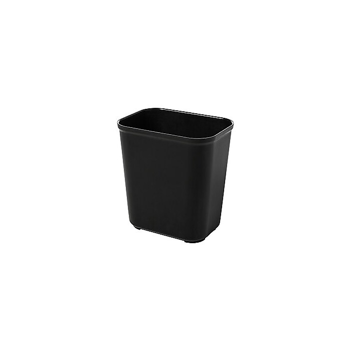 Rubbermaid Fire Resistant Indoor Trash Can w/ No Lid, Black, 7 Gal