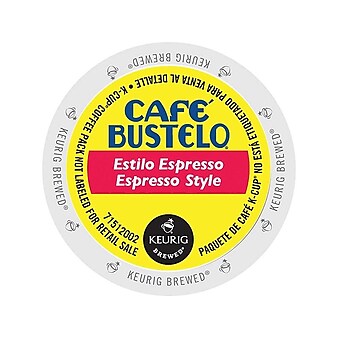 Cafe Bustelo Coffee, Keurig K-Cup Pods, Espresso, 24/Box (6106)