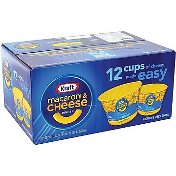 Kraft Easy Mac & Cheese Noodles, 2.05 oz. Cups, 10/Carton